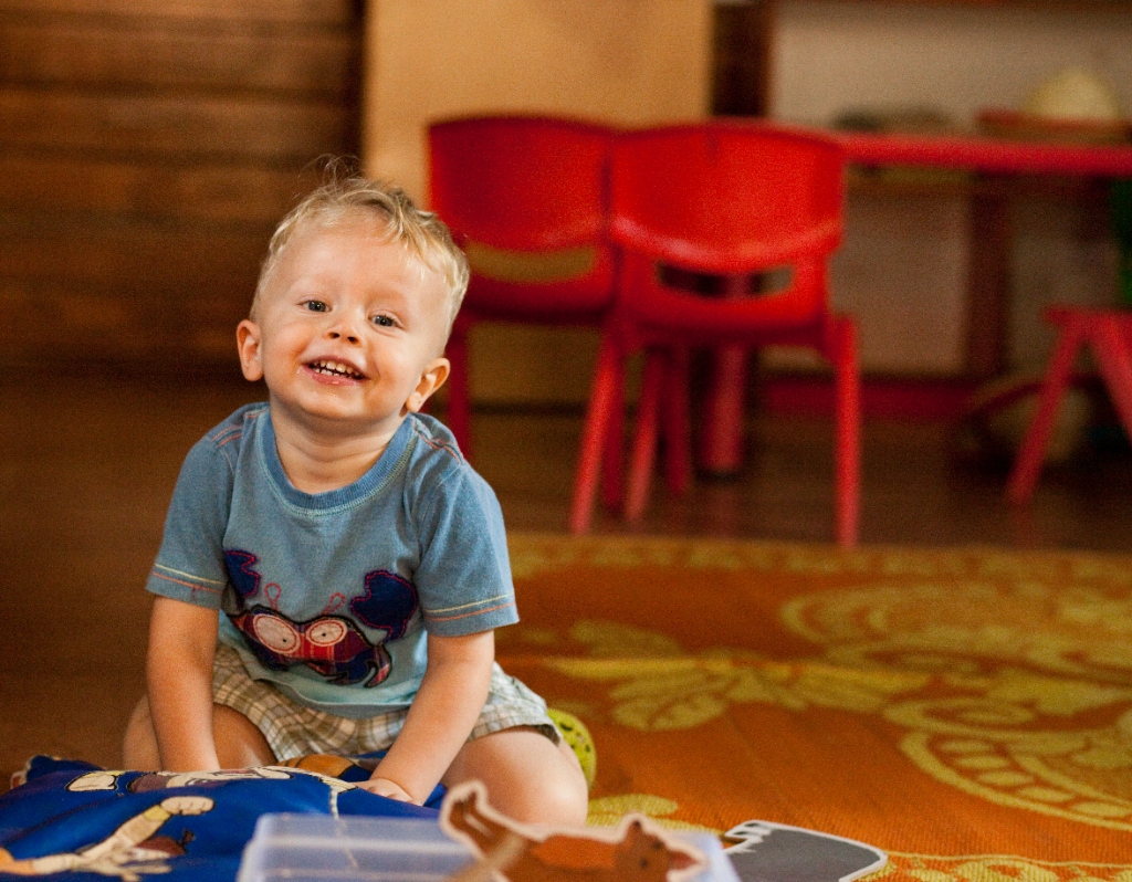 Child playing at Indus Early Learning Centre